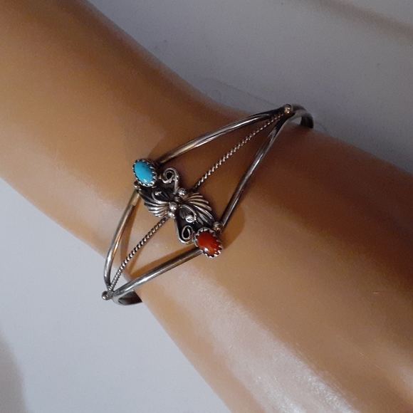 SOLD 🆕 REAL💙 Native American Navajo Bangle Bracelet - Picture 8 of 8